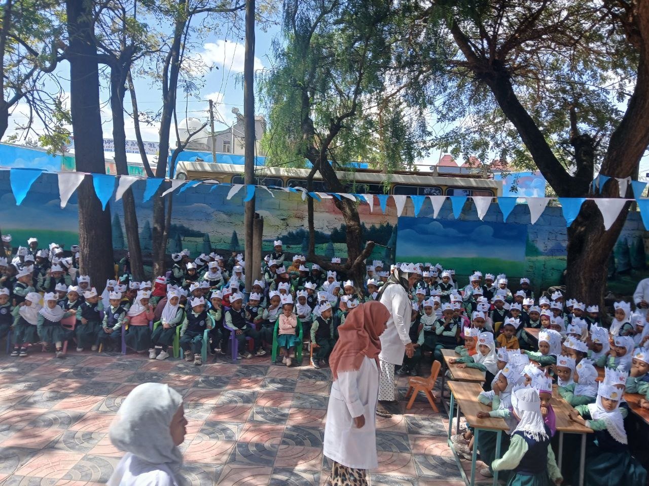 Preschool outdoor celebration
